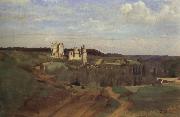 Corot Camille The castle of pierrefonds oil painting